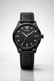 Phantom Black | Men's Analog Watch | Black Leather Strap | Midnight Edition