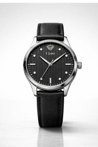 Phantom Black | Men's Analog Watch | Black Leather Strap | Midnight Edition
