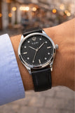 Phantom Black | Men's Analog Watch | Black Leather Strap | Midnight Edition