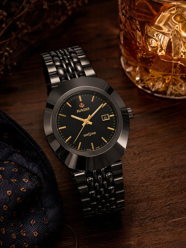 Titan Series | Black Dial Watch | Gunmetal Bracelet | Diamond Edition