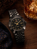 Titan Series | Black Dial Watch | Gunmetal Bracelet | Diamond Edition