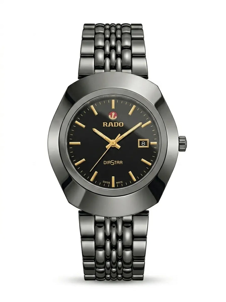 Titan Series | Black Dial Watch | Gunmetal Bracelet | Diamond Edition