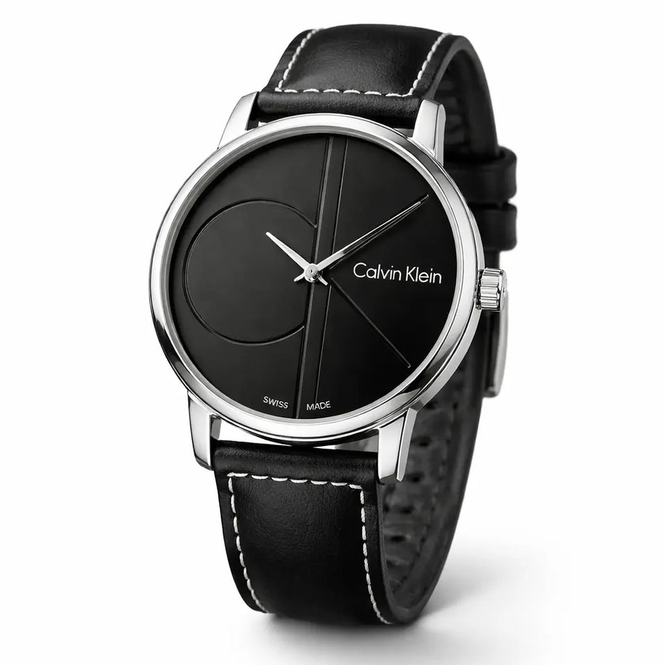 The Gentleman's Choice | Black & Cream Minimalist Watch | Premium Leather